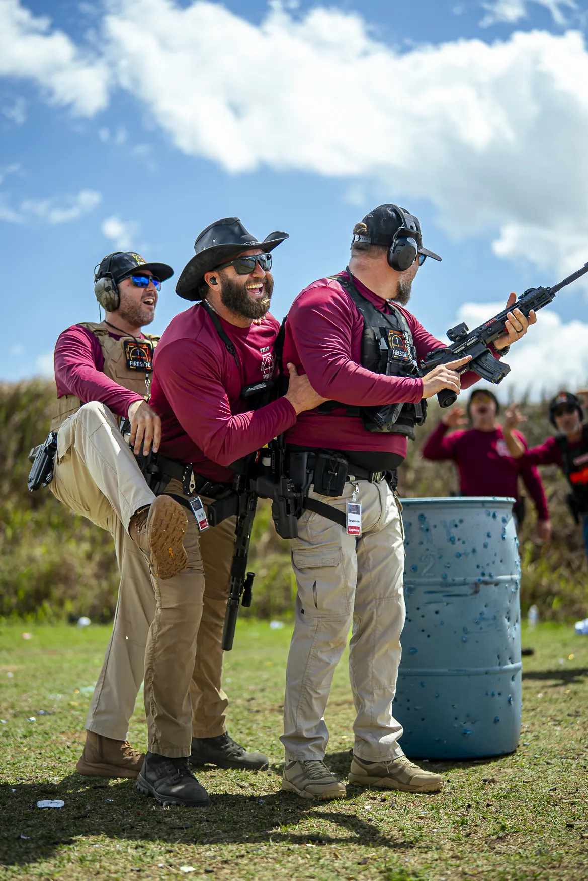Fireside captains on the rifle line
